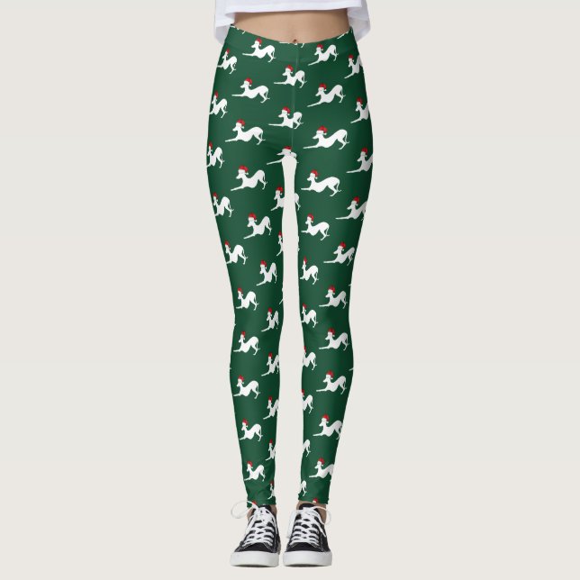 Lularoe, leggings de natal de Greyhound (Frente)