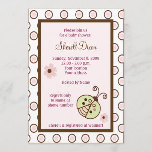 Lullabye Ladybug 5x7 — Convites de tendência ro