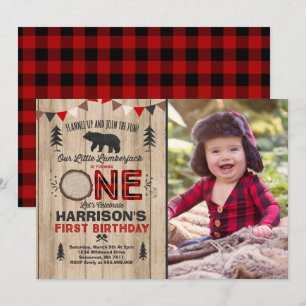 Lumberjack Birthday Convite para Festa Lumberjack