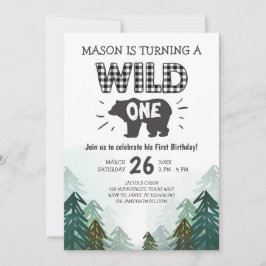 Lumberjack Birthday Convite para Floresta Selvagem