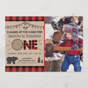 Lumberjack Birthday - Convite para o Aniversário 