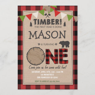 Lumberjack Birthday - Convite para o Aniversário d