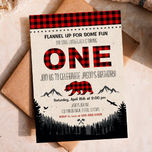 Lumberjack Birthday - Convite para o Aniversário d