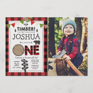 Lumberjack Birthday - Convite para o Aniversário d