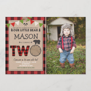 Lumberjack Birthday - Convite para o Aniversário d