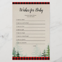 Lumberjack Watercolor deseja o jogo do bebê