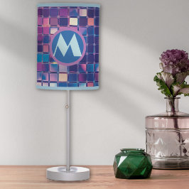 Luminária De Mesa Bola de Disco Azul e Roxo do Groovy Personalizada