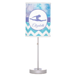 Luminária De Mesa Gymnastics de chá roxo Lâmpada de silhueta