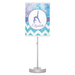 Luminária De Mesa Gymnastics de chá roxo Lâmpada de silhueta