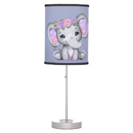 Luminária De Mesa Lâmpada de Mesa de Elefante Coroa Floral