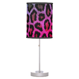 Luminária De Mesa Lâmpada de Mesa de impressão rosa-leopardo