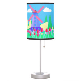 Luminária De Mesa Moinhos de vento na aldeia