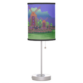 Luminária De Mesa Moinhos de vento na aldeia