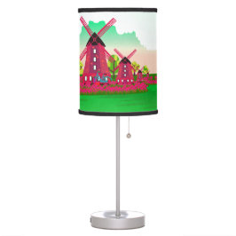 Luminária De Mesa Moinhos de vento na aldeia