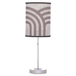 Luminária De Mesa Padrão de Monograma Neutro Moderno