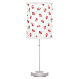 Luminária De Mesa Rosas Vermelhos - Escritório/Dresser