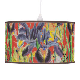 Luminária De Teto Iris Floral Fantasy Red