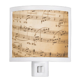Luminária Noturna Partitura velha