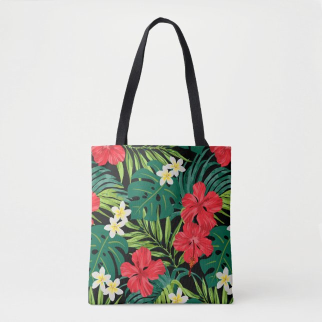 Luna Hibiscus Garden Havaiana - Bolsa de praia Neg (Frente)