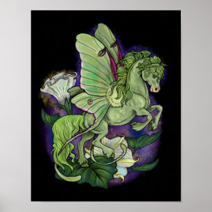 Luna Moonduster Moth Fairy Horse Poster