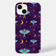 Luna Moth Celestial Moons & Stars Roxo
