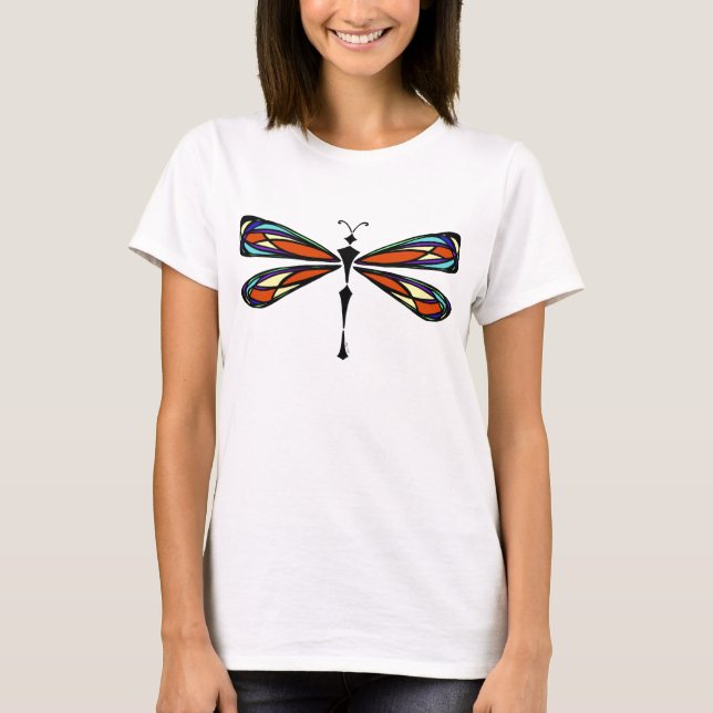 Luna Stainha Glass Dragonfly T-Shirt (Frente)