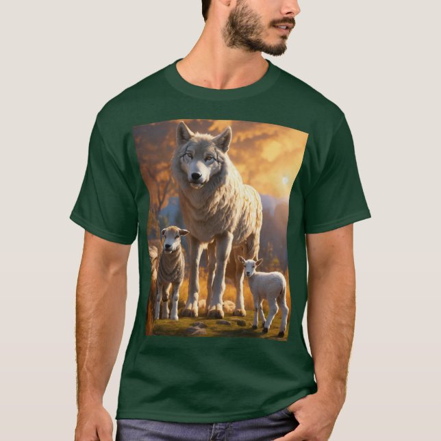 Lunar Howl: Design do Wolf T-Shirt (Frente)