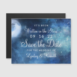 Lunar Sky Full Moon Stars Casamento Salve a Data