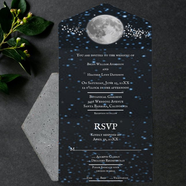 Lunar Tudo em Um Convite de casamento (Criador carregado)