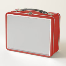 Lunchbox de metal personalizado | Vintage Red Tin