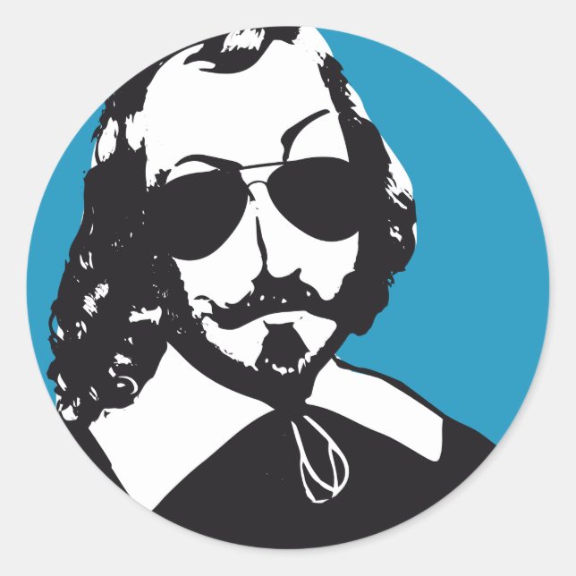 lunetas do Hipster Samuel Champlain do Autocolante (Frente)