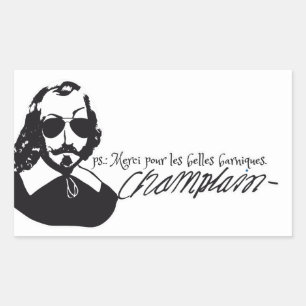 lunetas do Hipster Samuel Champlain do Autocolante