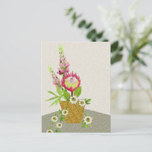 Lupinus, Passion Flor e Protea Cartão Postal