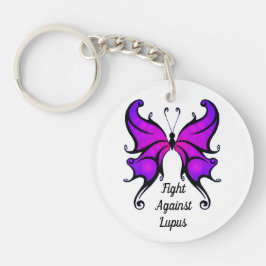 Lupus Purple Butterfly YOUR IMAGE Photo Chaveiro