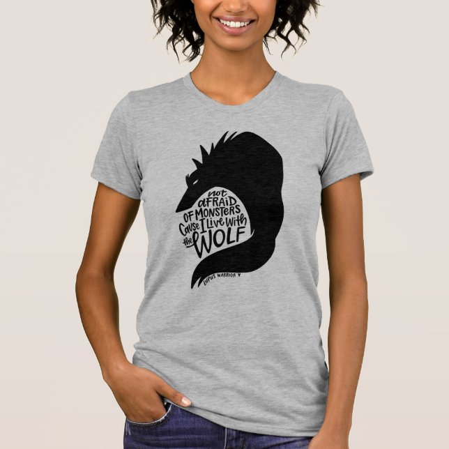 Lupus Warrior T-Shirt – Hand-Lettered Wolf Quote (Frente)