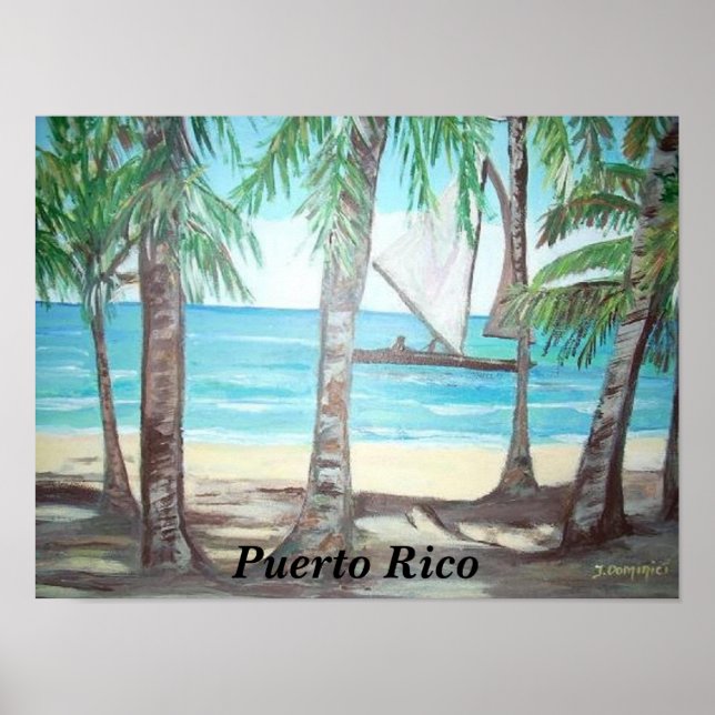 Luquillo Beach, Porto Rico Poster (Frente)