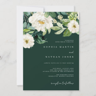 Lush Floral Watercolor Greenery Convite para Casam