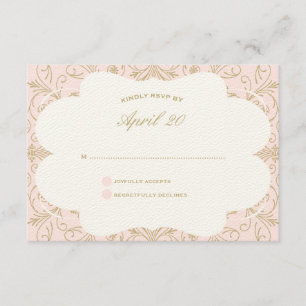 Lush Flourish Weding RSVP blush/ouro
