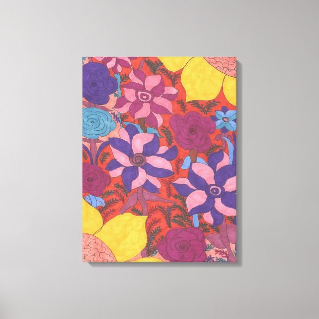 Lush Garden Boho Art Canvas (Frente)