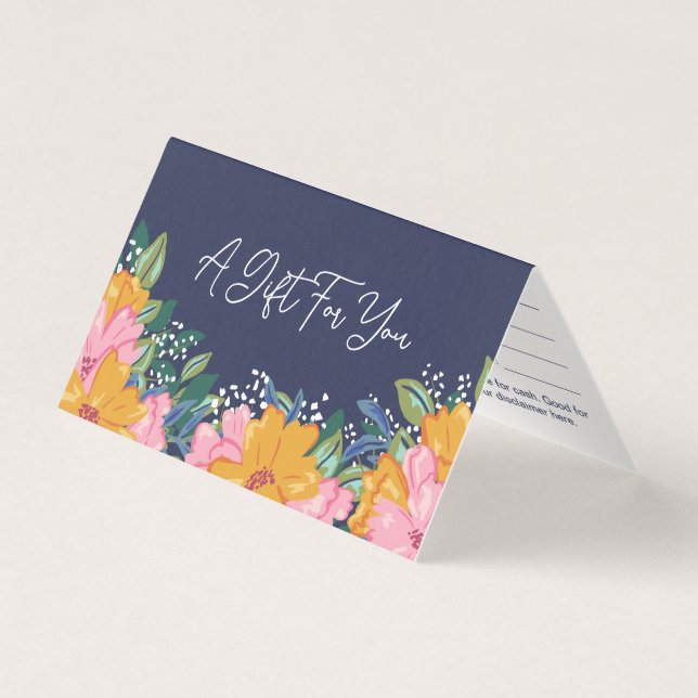 Lush Pink Yellow Flowers Gift Certificate (Frente)