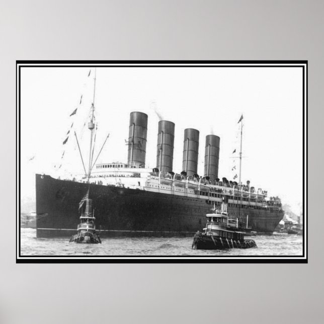 Lusitania 1906 Vintage Foto Poster (Frente)