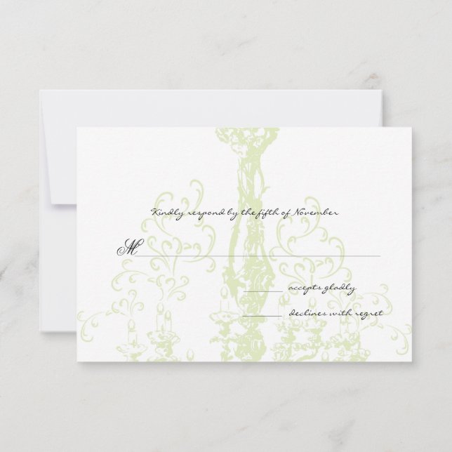 Lustre Antigo Verde Maçã Casamento Resposta (Verso)