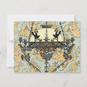 Lustre Candeeiro Damask Aves Casamento RSVP