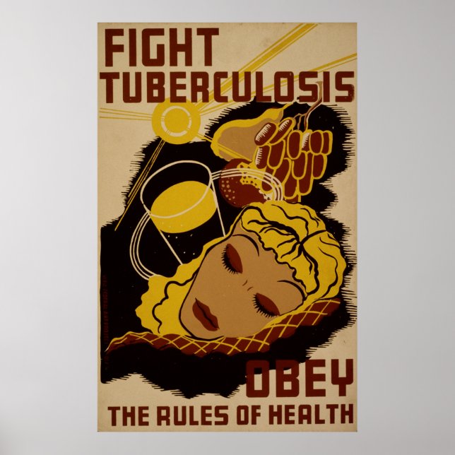 Luta contra a Tuberculose Vintage WPA Poster (Frente)