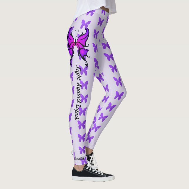 Luta contra as leggings femininas de texto persona (Direita)