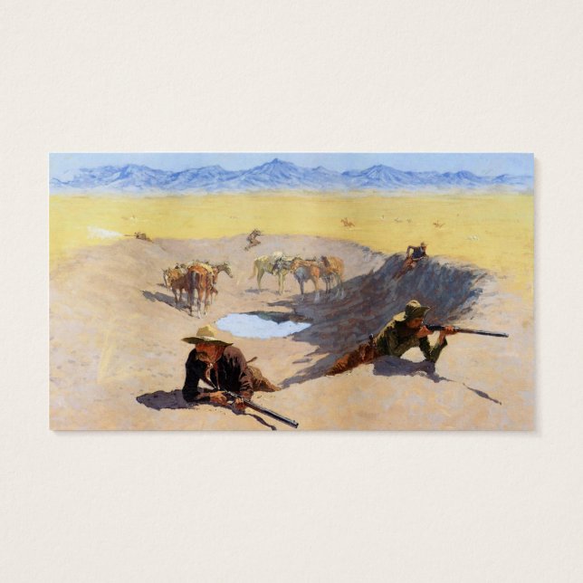 Luta pelo Buraco d'Água Frederic Remington (Verso)