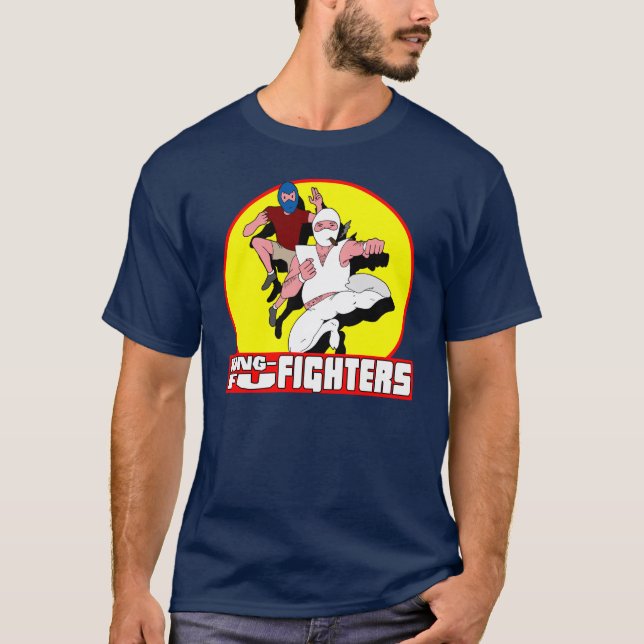 Lutadores de Kung-Fu - Fu e t-shirt do KJ (Frente)