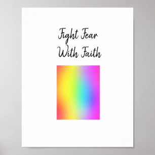 Lutar contra o medo com a Poster de fé