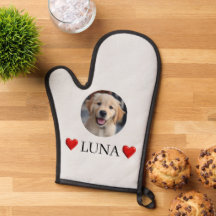Luva de Forno com Foto & Nome Personalizado do Meu