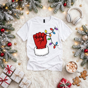 Luva de Papai Noel Fofa - Camiseta de Natal Aconch